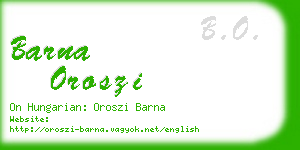 barna oroszi business card